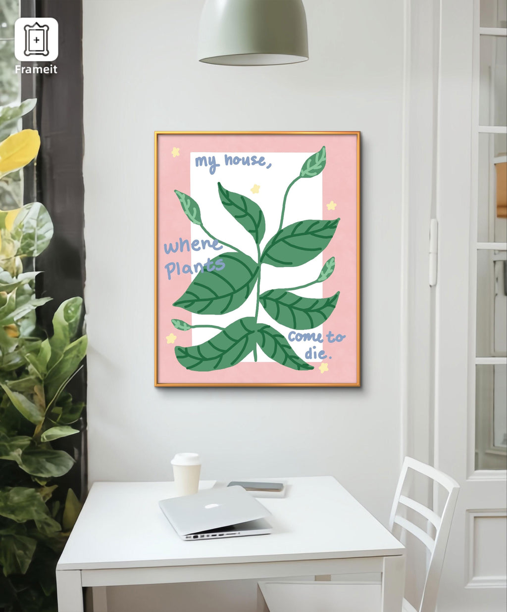 where plants come to die art print| modern art print | unique wall art | colorful wall art | Pinterest art prints | bedroom decor | poster