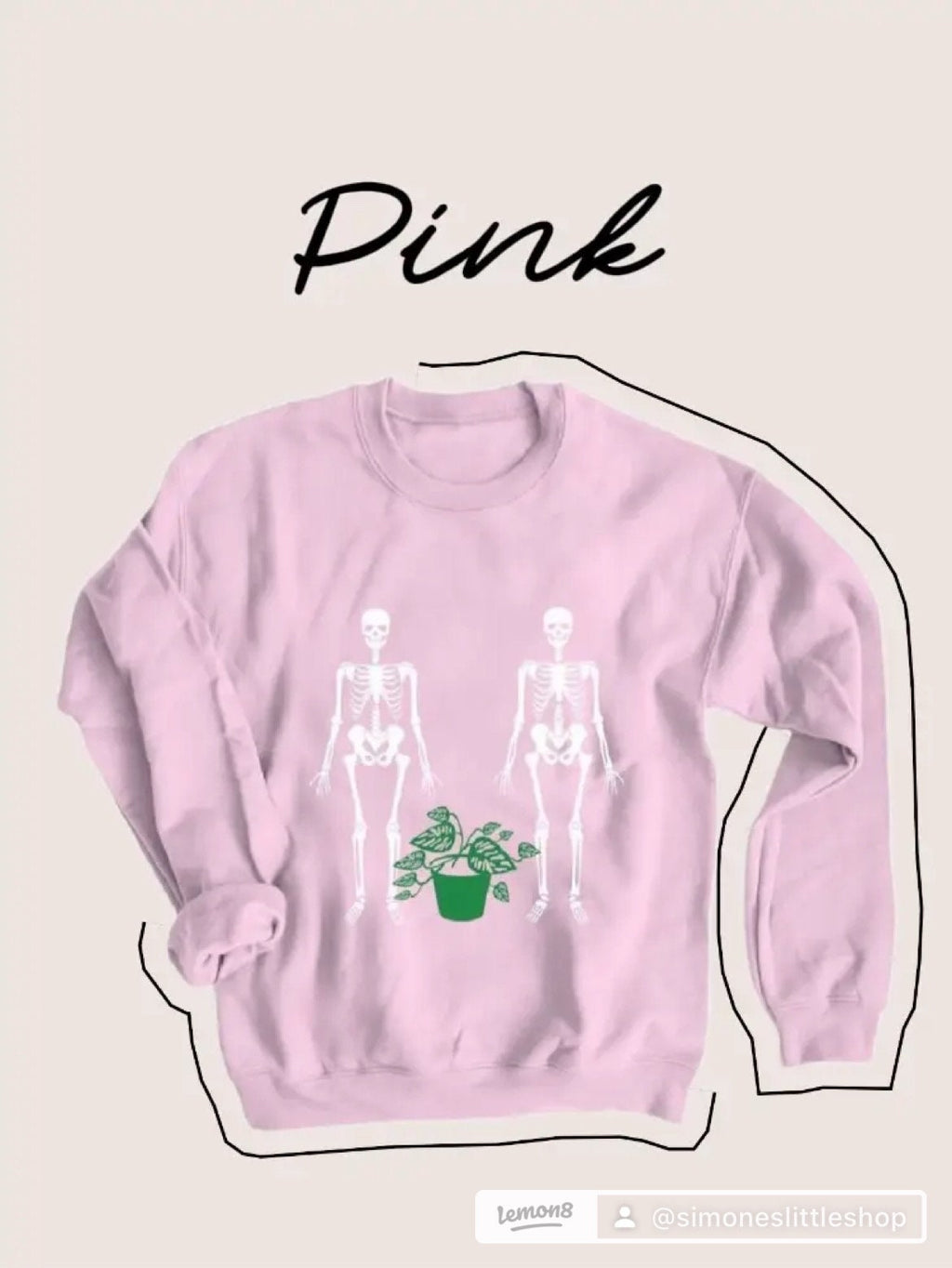 Taking care of dead plants crew neck | Halloween crewneck | fall season | fall crewneck | spooky season | Halloween | skeleton crewneck |