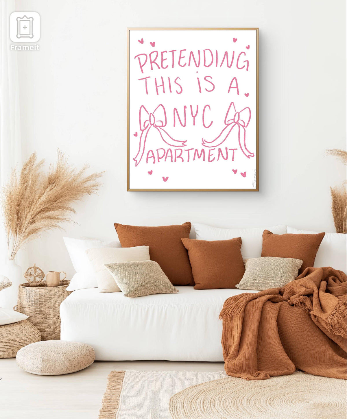 pretending this is a nyc apartment art print| modern art print | unique wall art | colorful wall art | Pinterest | bedroom decor | poster