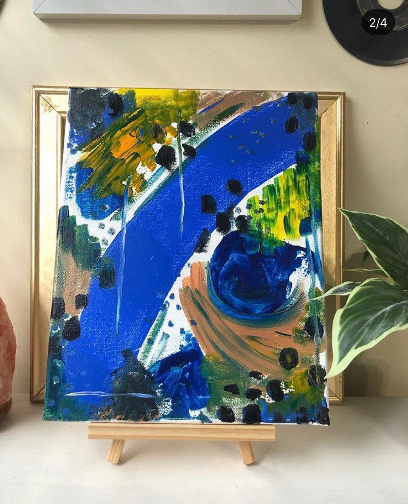 Afternoon Blues | original painting | abstract | blue | water | painting | blues | acrylic | wall art | decor | dorm room | bedroom