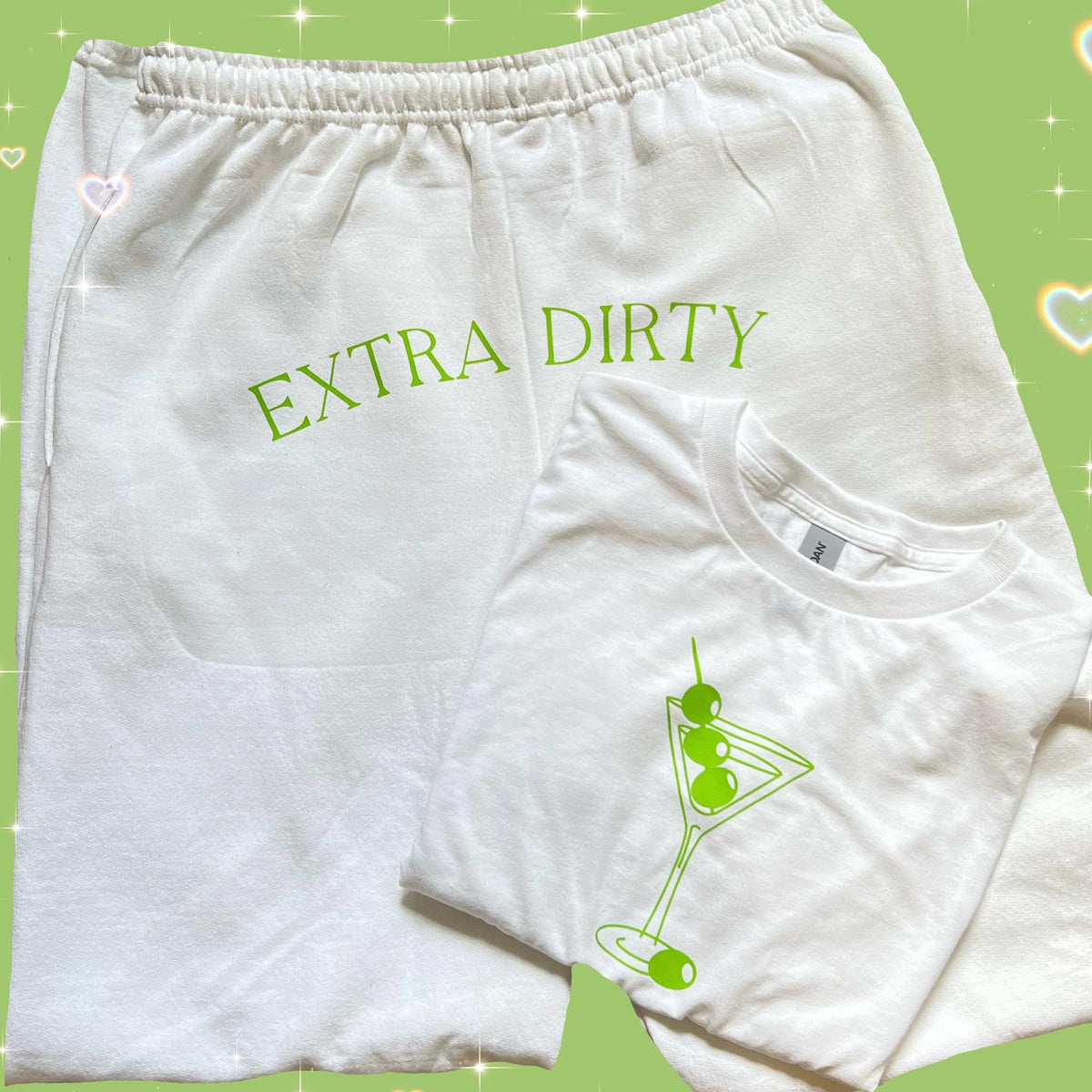 martini set | sweat set | comfortable set | loungewear | martini lovers | sweatpants | baby tee | clothing set | cute set | sweat sets