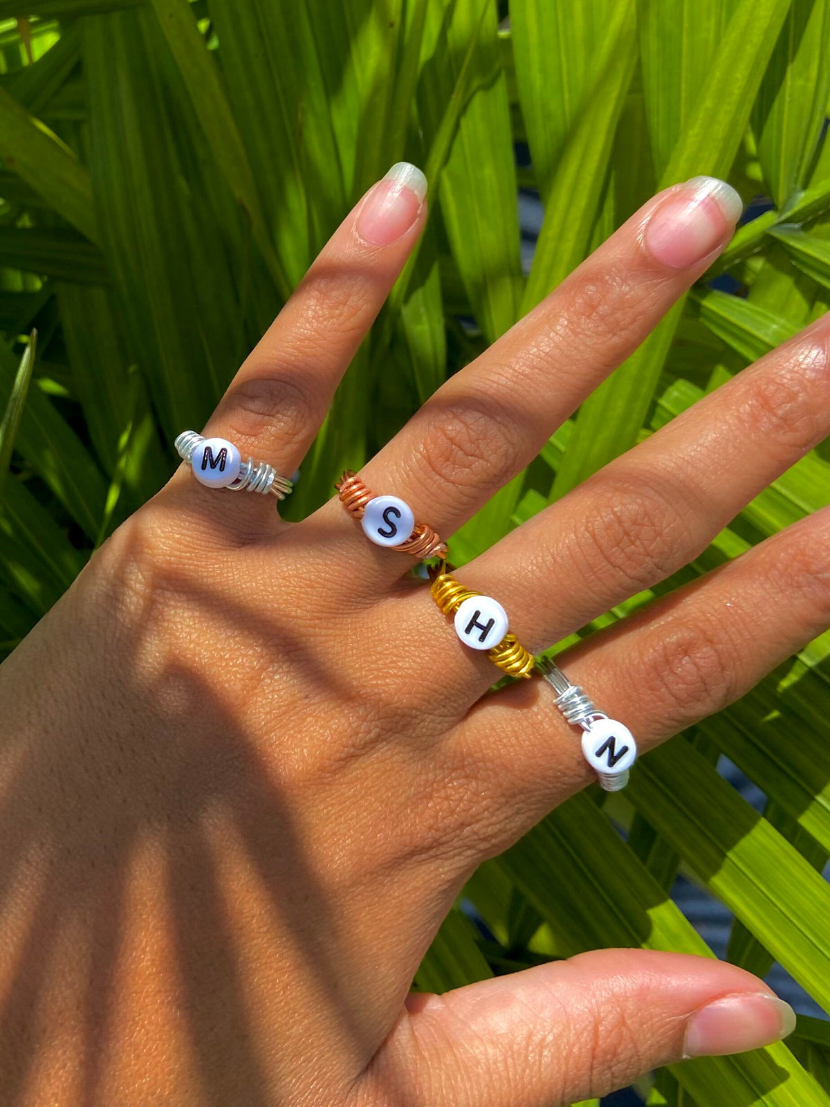 initial rings • a-z customizable letter ring • silver • rose gold • gold • monogram ring • personalized gift • alphabet rings