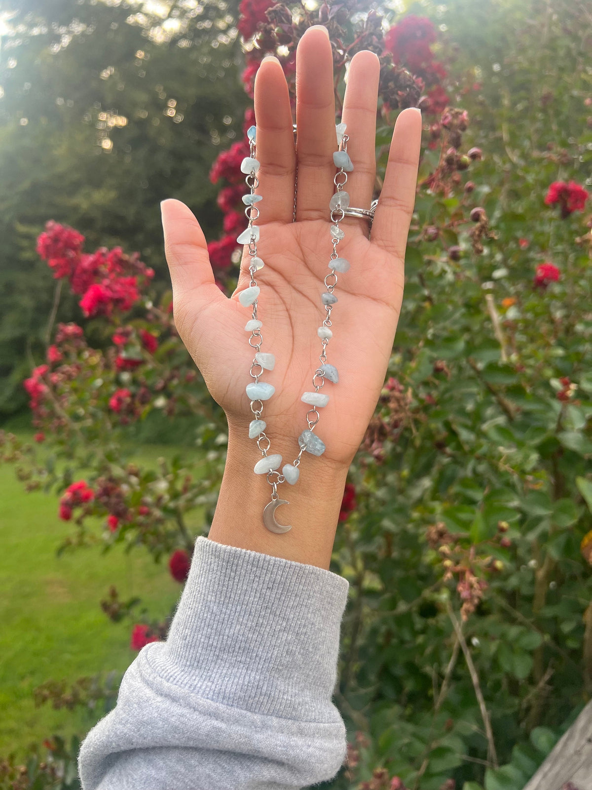 crystal necklace | crystal necklace | quartz necklace | moon necklace | trendy necklace | valentine gift ideas |