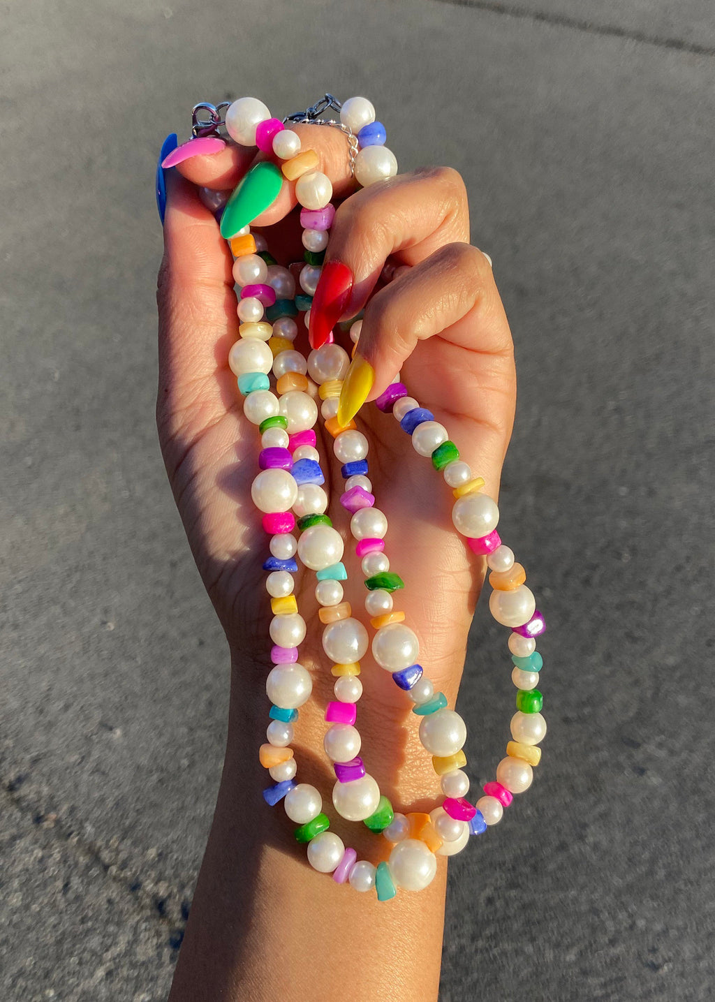 rainbow rock chokers | rainbow valentine collection | colorful jewelry | beaded choker | beaded necklace | beaded jewelry | valentine gift