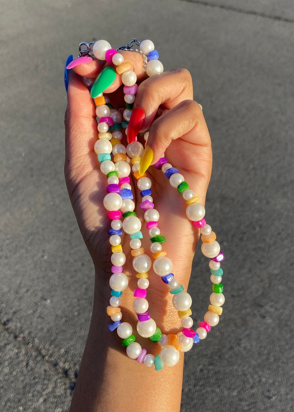 rainbow rock chokers | rainbow valentine collection | colorful jewelry | beaded choker | beaded necklace | beaded jewelry | valentine gift