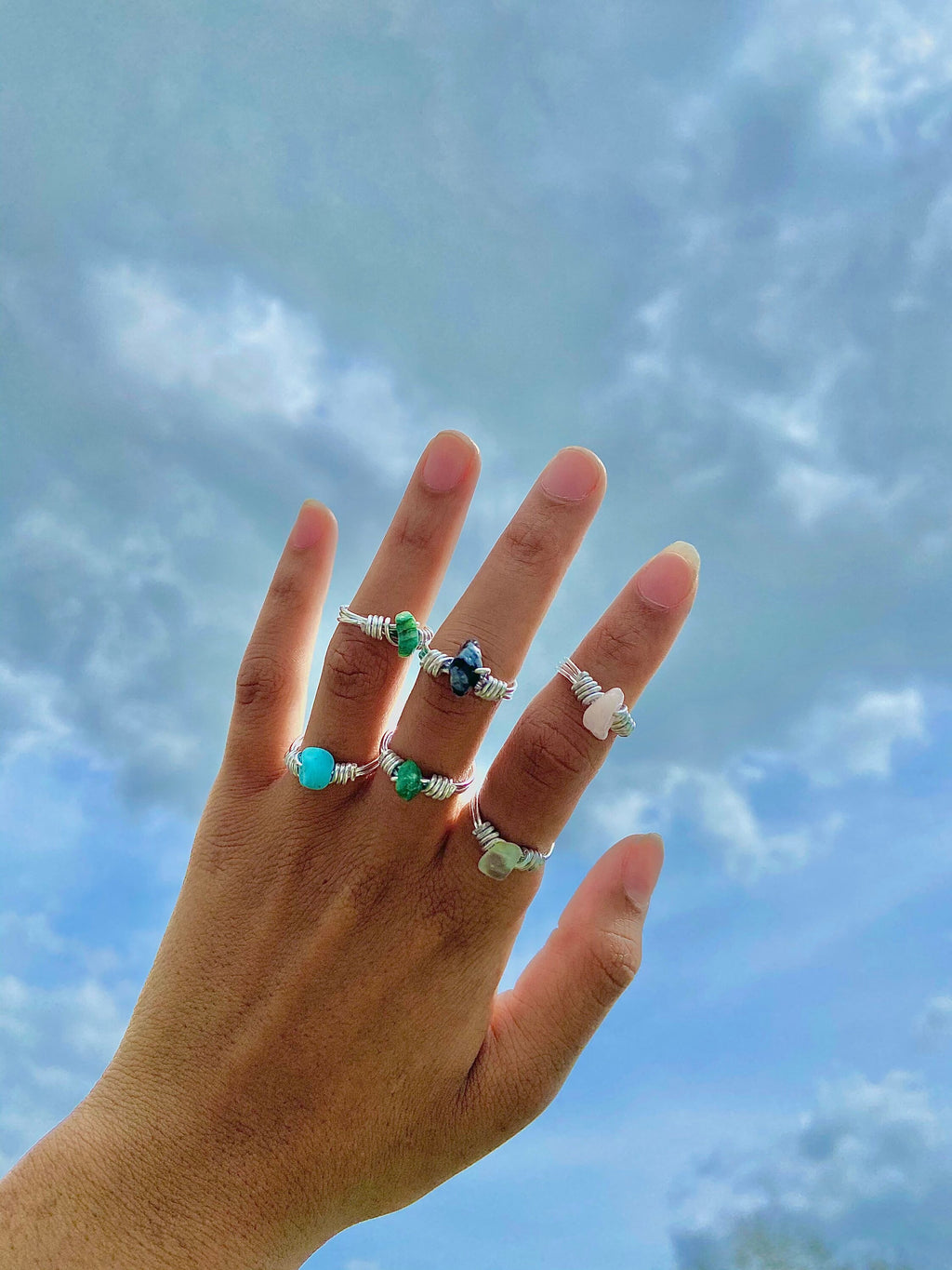 Gemstone rings | matching rings | personalized | rings | handmade ring | wire wrapped | stone | crystal boho | zodiac | valentine gift ideas