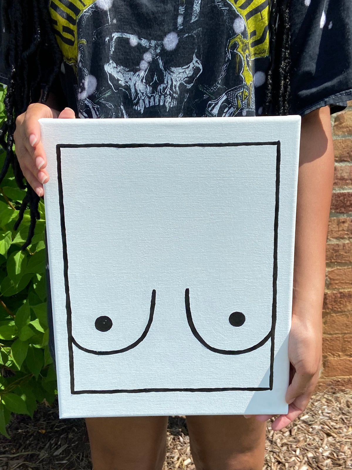 boob painting | customizable paintings | simple painting | line art | contour painting | cou tour line art | boob art | feminine | gift idea