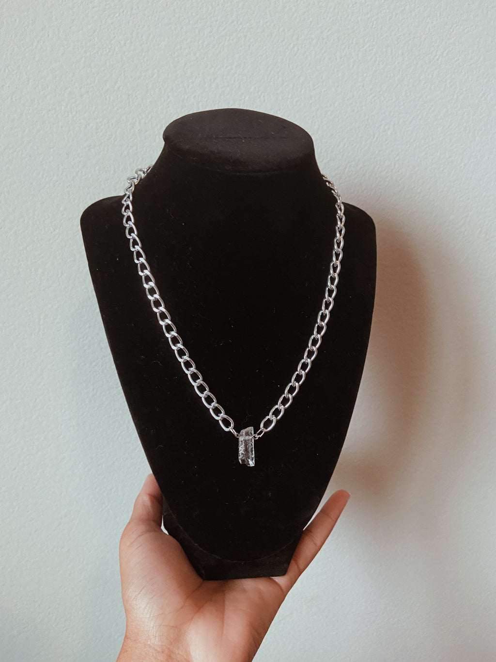 Crystal chain necklace | BASICS COLLECTION | crystal jewelry | chain necklace | crystal | simple jewelry | hypoallergenic