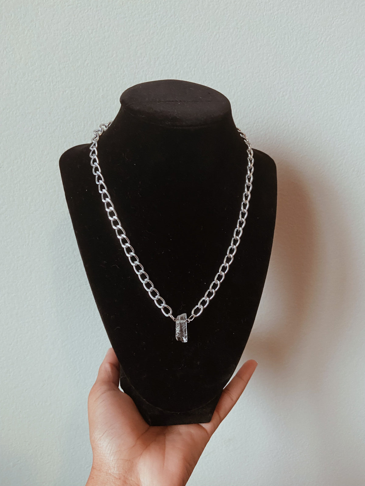 Crystal chain necklace | BASICS COLLECTION | crystal jewelry | chain necklace | crystal | simple jewelry | hypoallergenic