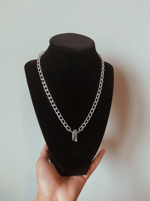 Crystal chain necklace | BASICS COLLECTION | crystal jewelry | chain necklace | crystal | simple jewelry | hypoallergenic