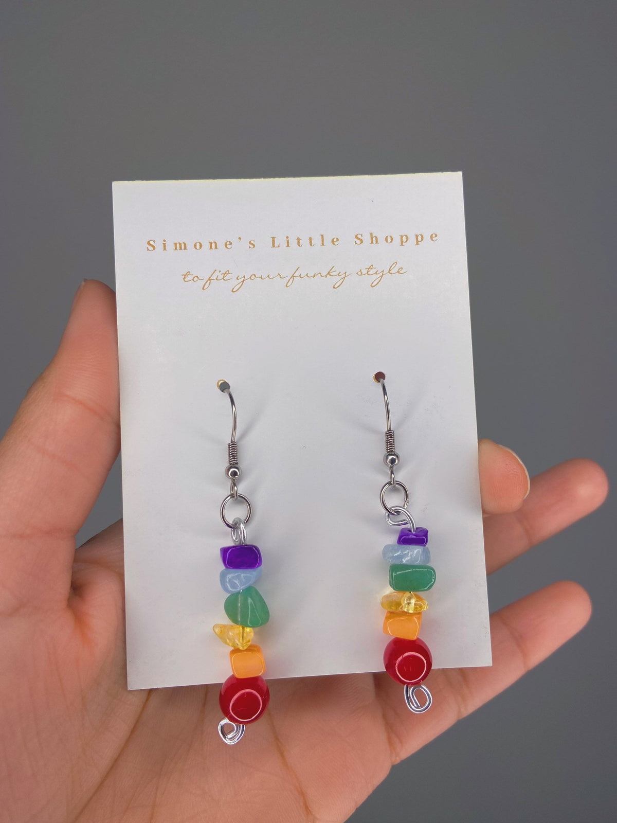 rainbow dangle earrings | rainbow valentine collection | jewelry | rainbow earrings | pride jewelry | colorful earrings | valentines gift