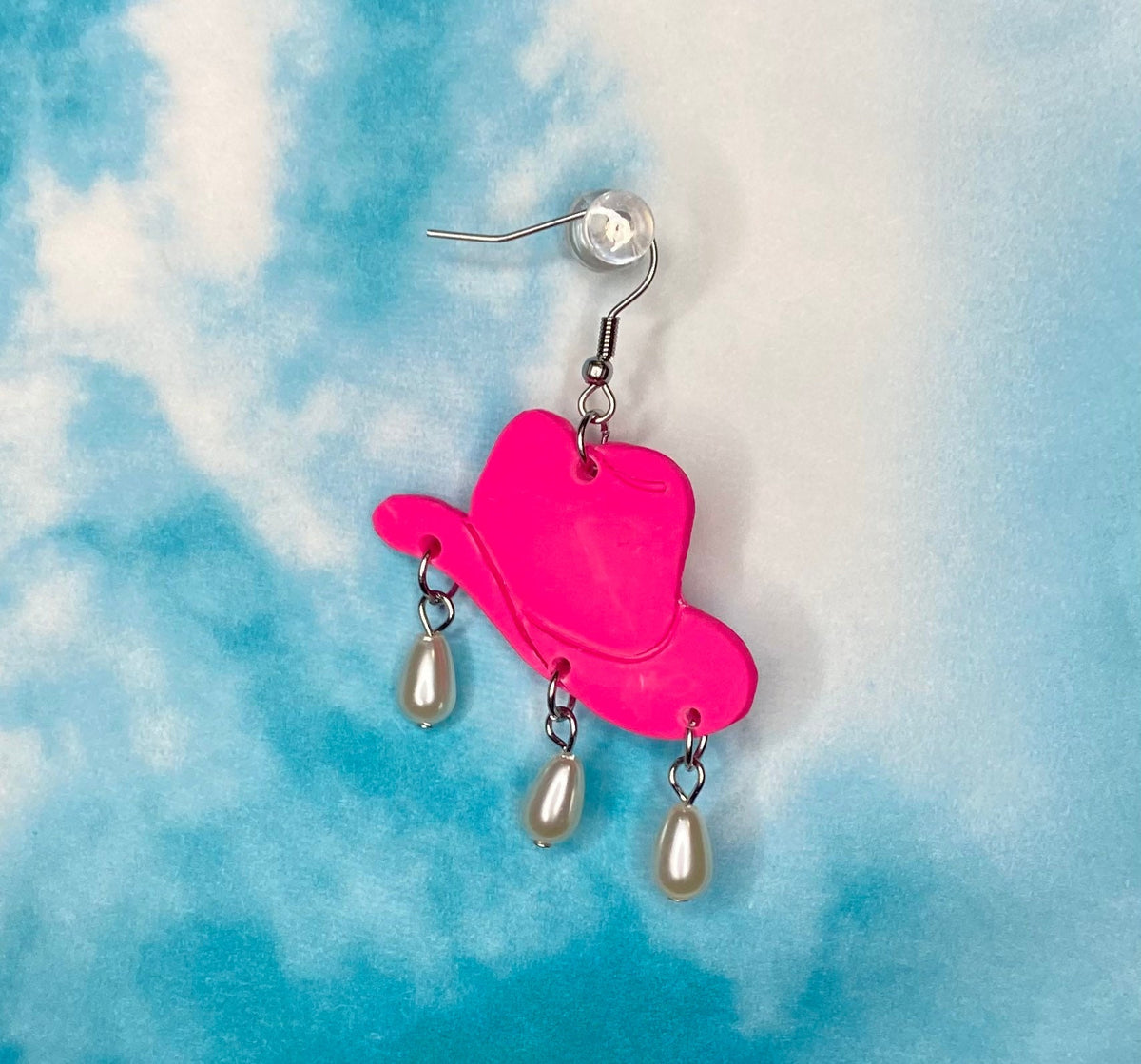 PEARLY COWGIRL earrings |cowboy hat earrings| cowgirl earrings | nashville | bachelorette party | country girl jewelry | cowgirl hat jewelry