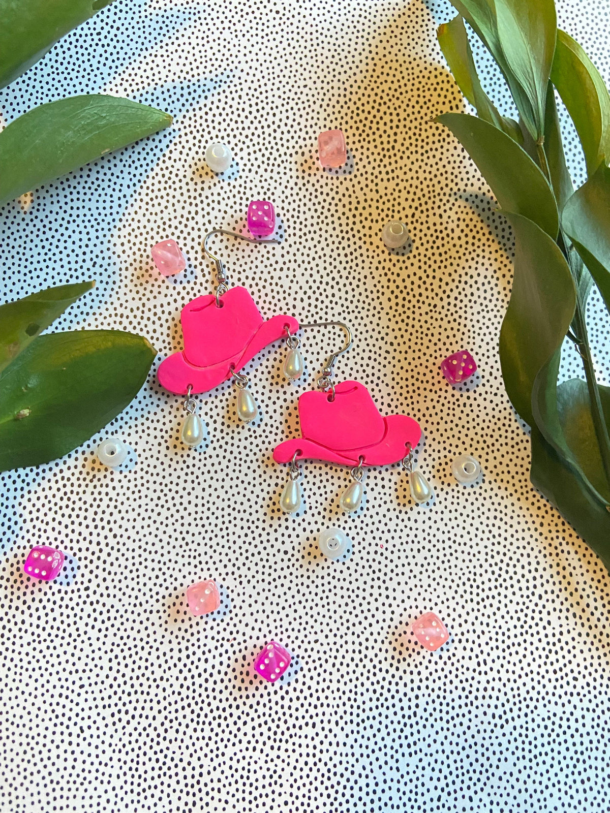 PEARLY COWGIRL earrings |cowboy hat earrings| cowgirl earrings | nashville | bachelorette party | country girl jewelry | cowgirl hat jewelry