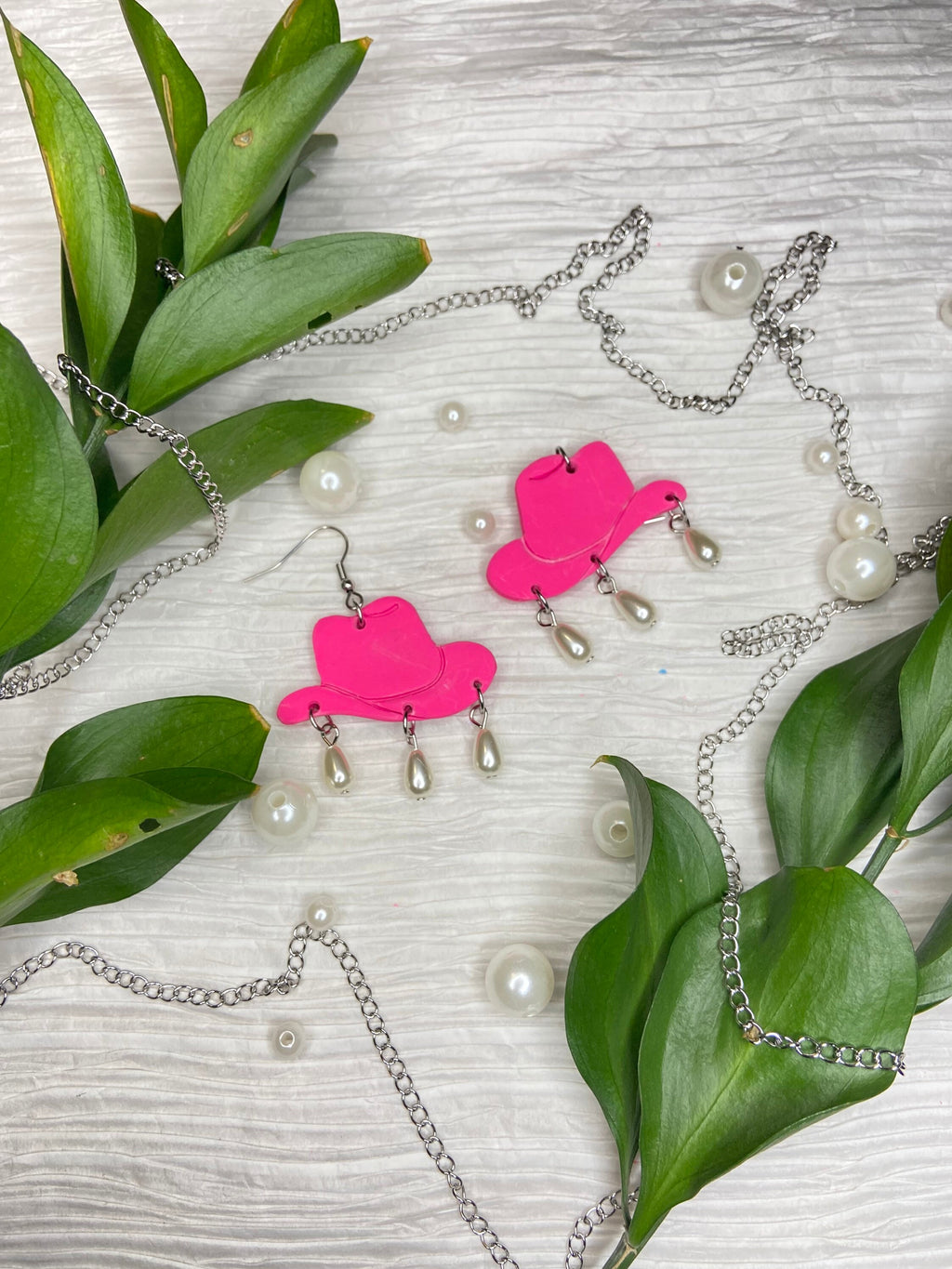 PEARLY COWGIRL earrings |cowboy hat earrings| cowgirl earrings | nashville | bachelorette party | country girl jewelry | cowgirl hat jewelry