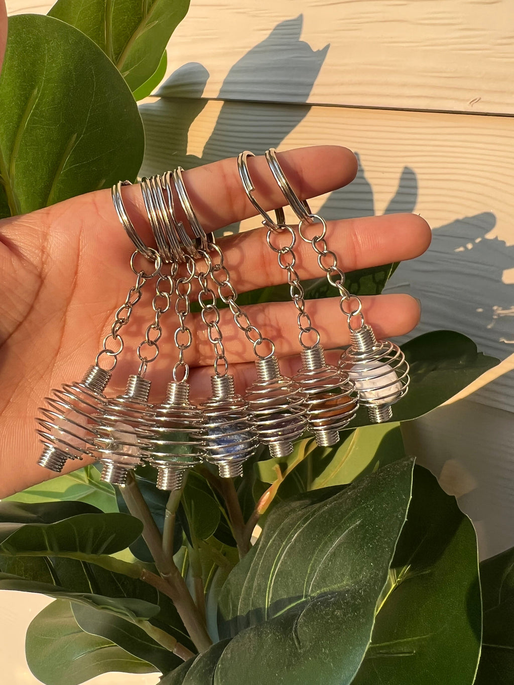 crystal keychains | crystal cages | hippie keychains | cute keychains | crystals | rose quartz keychain | valentines day | stocking stuffers