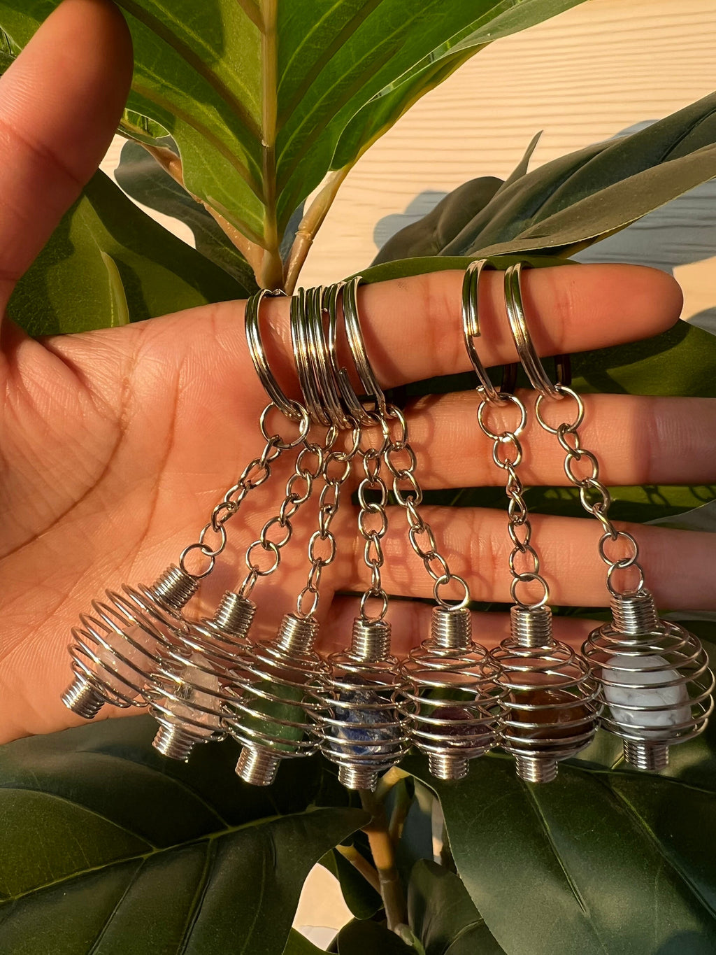 crystal keychains | crystal cages | hippie keychains | cute keychains | crystals | rose quartz keychain | valentines day | stocking stuffers