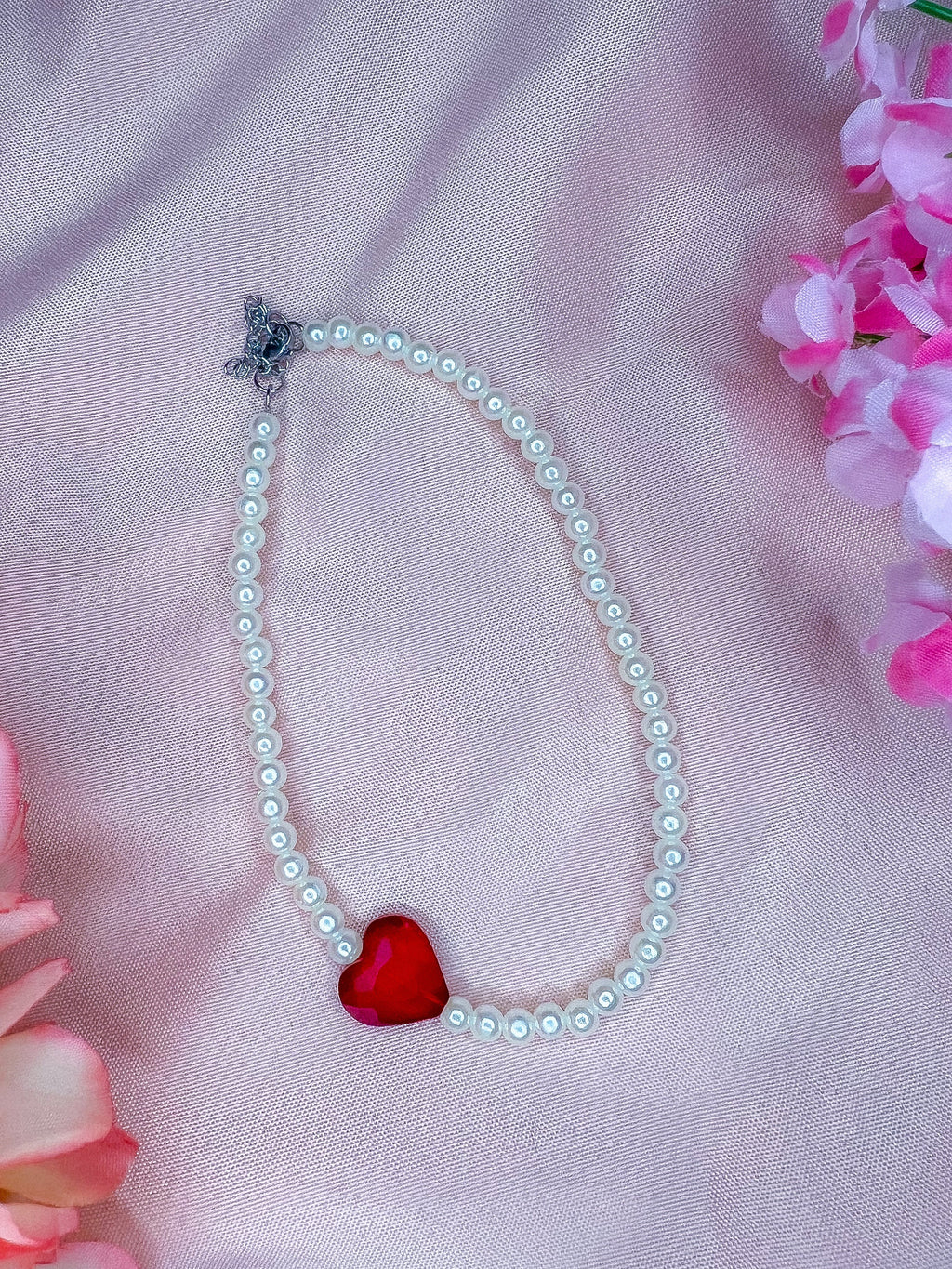 LOVER choker | necklace | beaded necklace | beaded jewelry | pretty choker | unique jewelry | heart necklace | pearl necklace | valentines