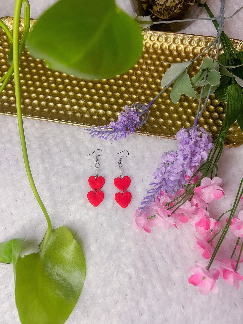 heart to heart earrings | cute earrings | polymer clay earrings | gifts ideas | red hearts | heart jewelry | Valentine’s Day | heart