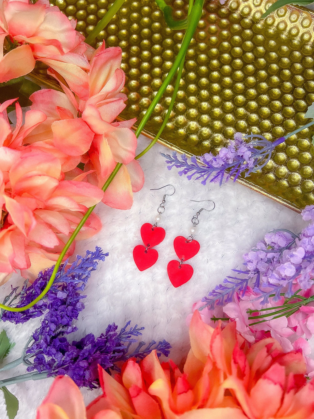 heart to heart earrings | cute earrings | polymer clay earrings | gifts ideas | red hearts | heart jewelry | Valentine’s Day | heart