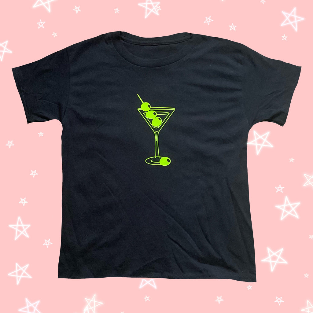 martini baby tee | Black baby tee | martini | martini shirt | gifts for martini lovers | tini time | martini obsessed |