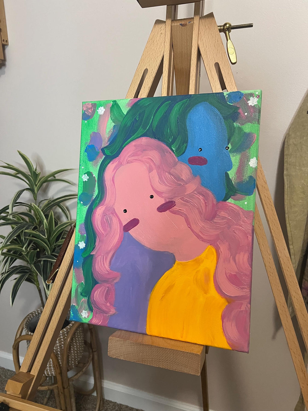 in the garden original painting | original painting | artwork | painting | original artists | colorful artwork | wall decor |