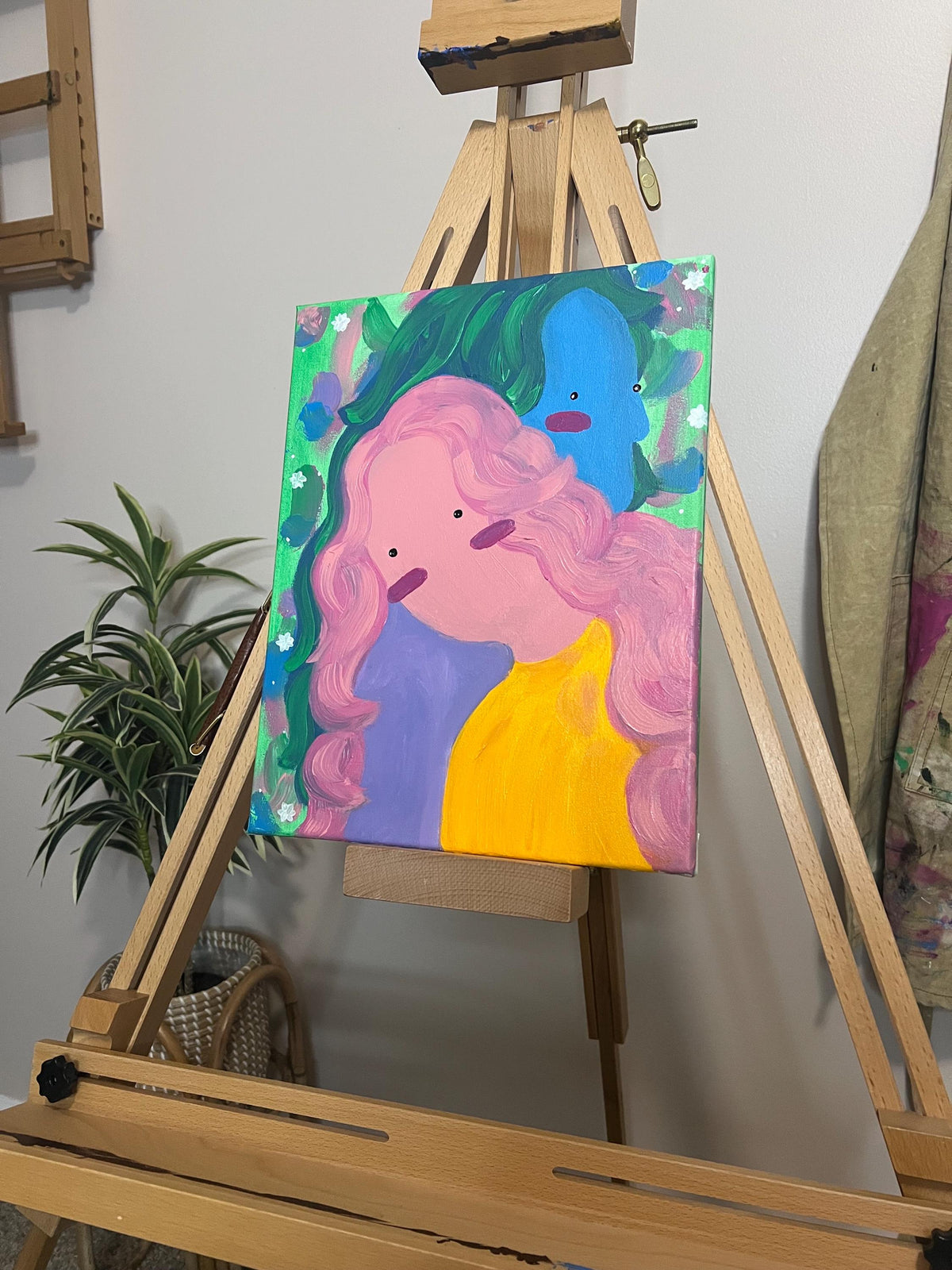 in the garden original painting | original painting | artwork | painting | original artists | colorful artwork | wall decor |