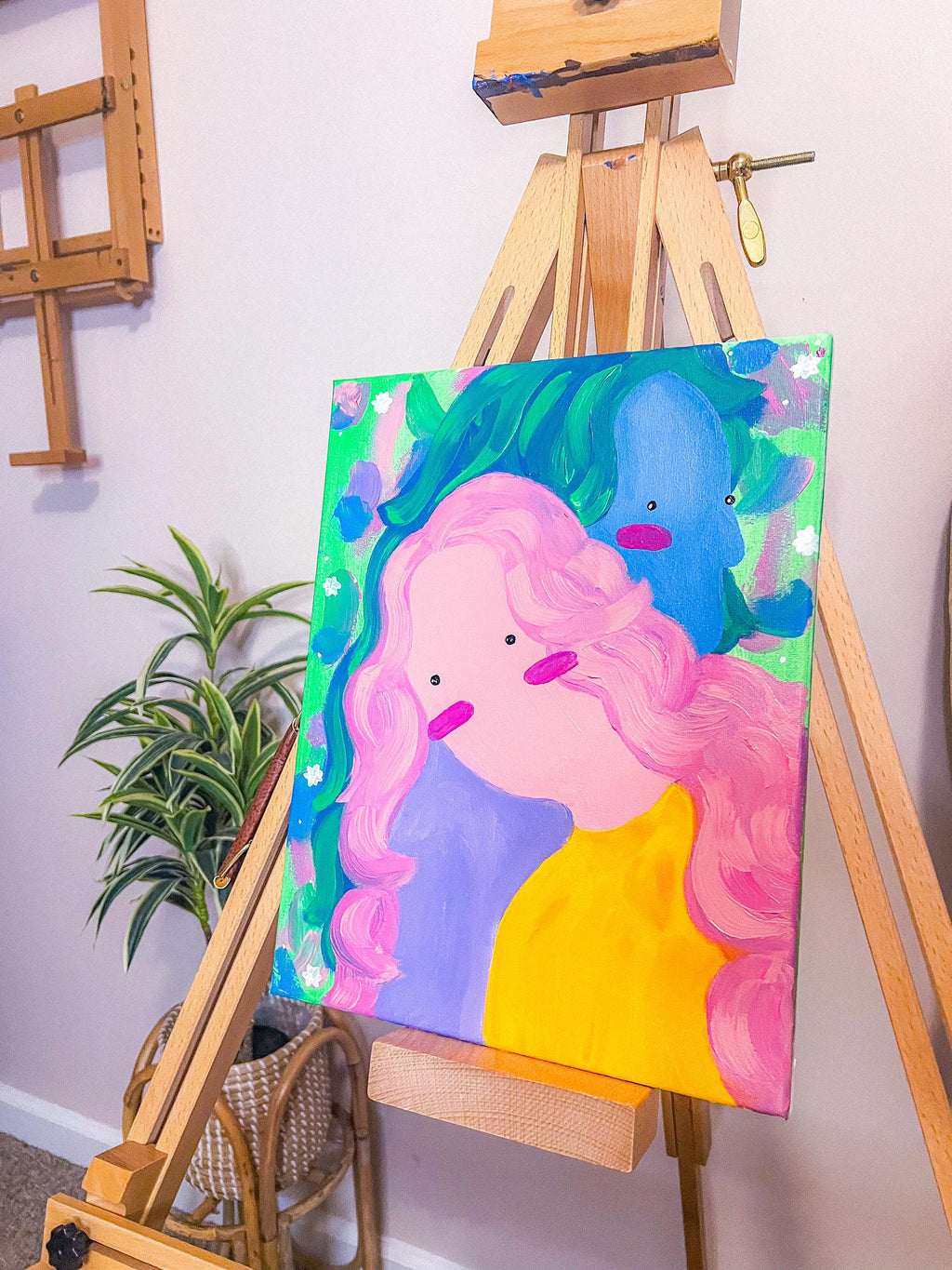 in the garden original painting | original painting | artwork | painting | original artists | colorful artwork | wall decor |