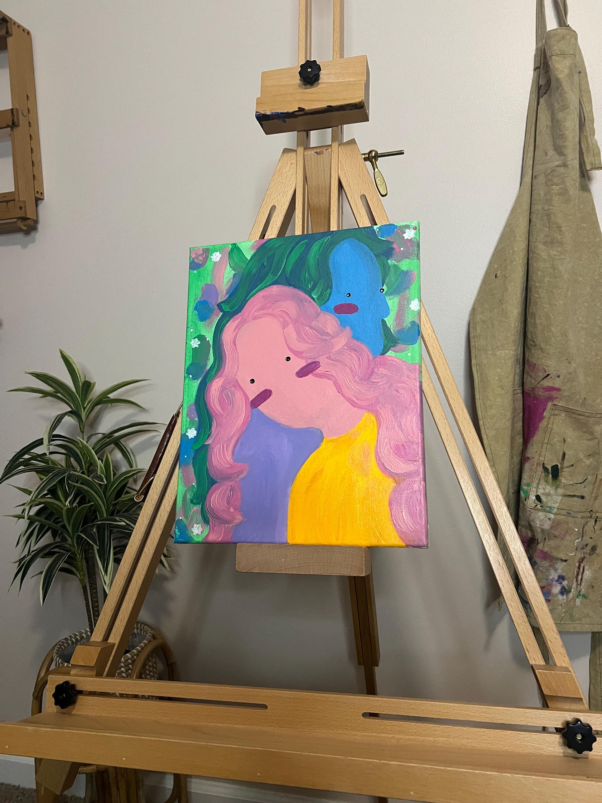 in the garden original painting | original painting | artwork | painting | original artists | colorful artwork | wall decor |