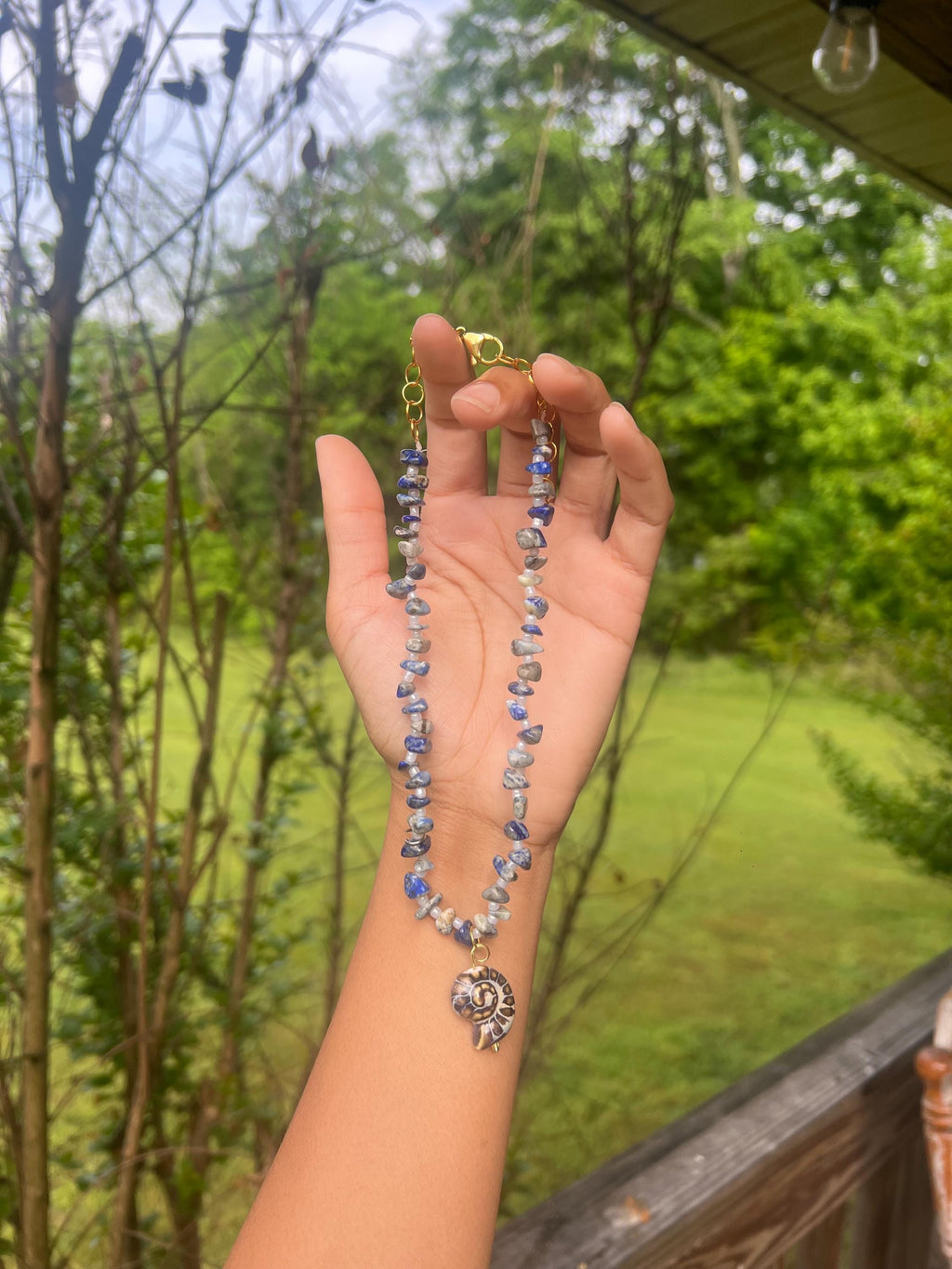 Sea waves shell necklace | beaded necklace | beaded choker | crystal necklace | beaded crystal | gift ideas for beach lover | beachy jewelry