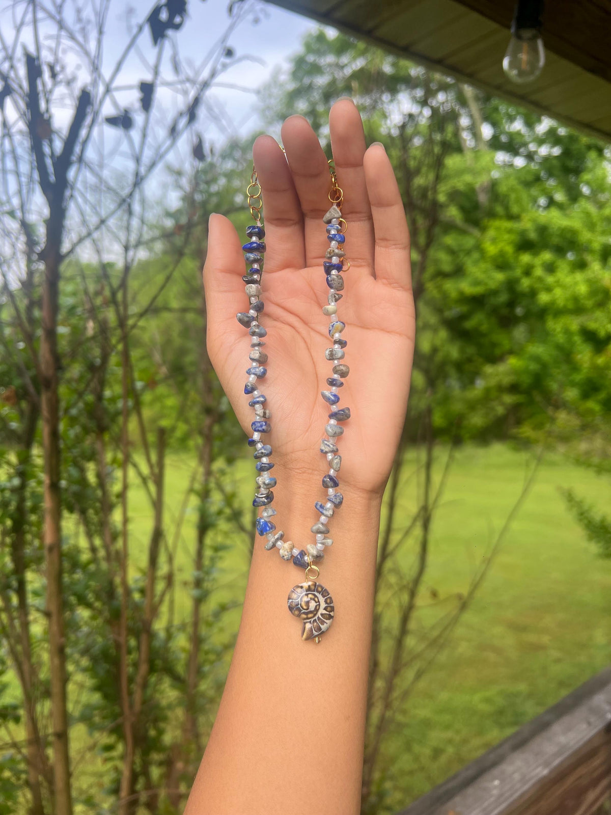 Sea waves shell necklace | beaded necklace | beaded choker | crystal necklace | beaded crystal | gift ideas for beach lover | beachy jewelry