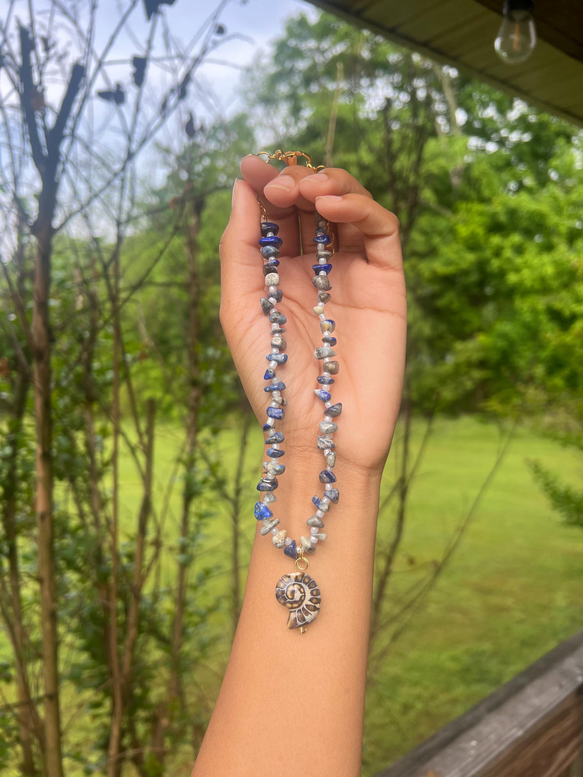 Sea waves shell necklace | beaded necklace | beaded choker | crystal necklace | beaded crystal | gift ideas for beach lover | beachy jewelry