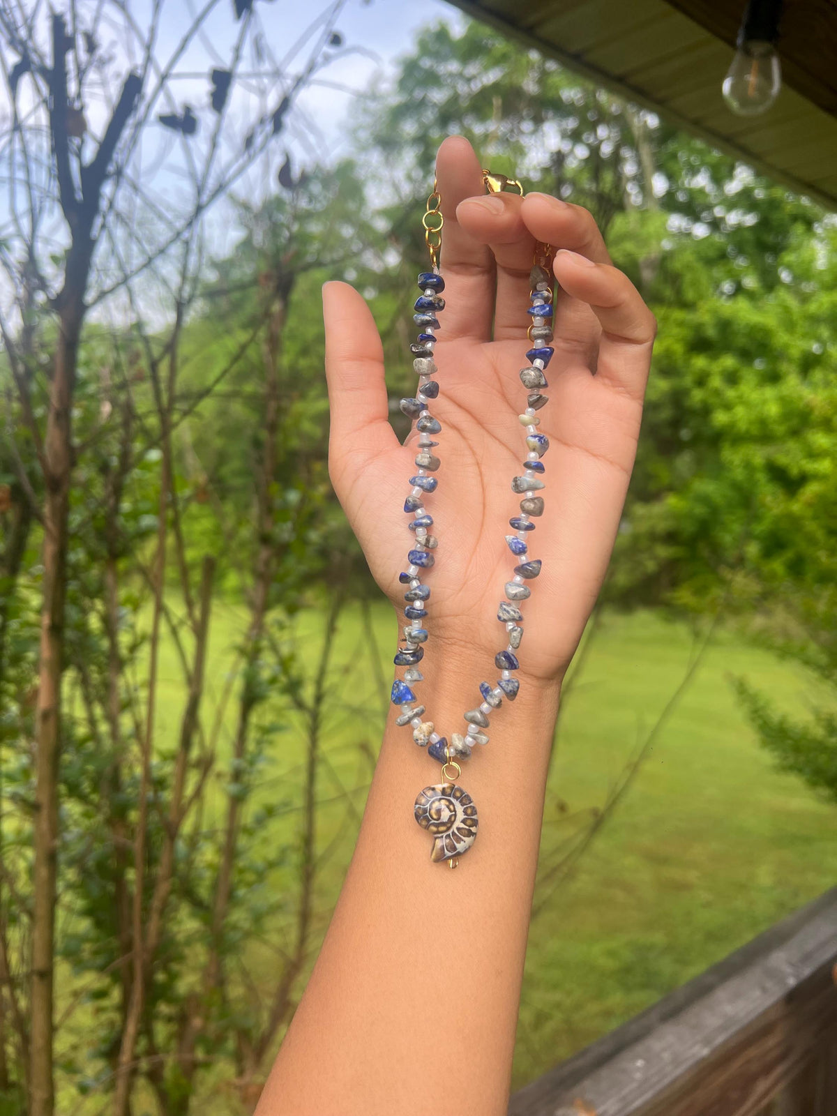 Sea waves shell necklace | beaded necklace | beaded choker | crystal necklace | beaded crystal | gift ideas for beach lover | beachy jewelry