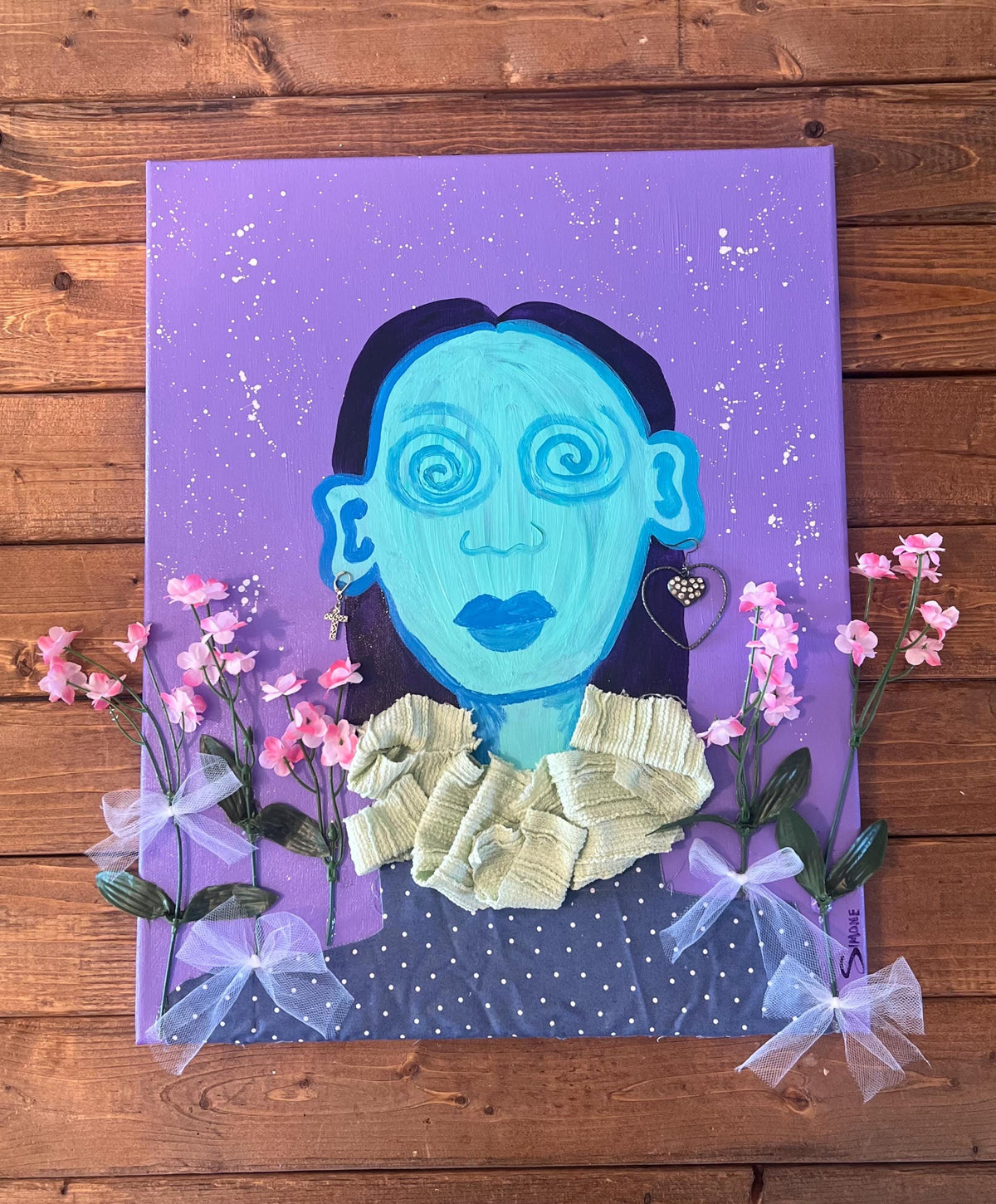 finding myself original painting by Simone | acrylic and multimedia | funky art | original wall art | artwork | painting | multimedia art |