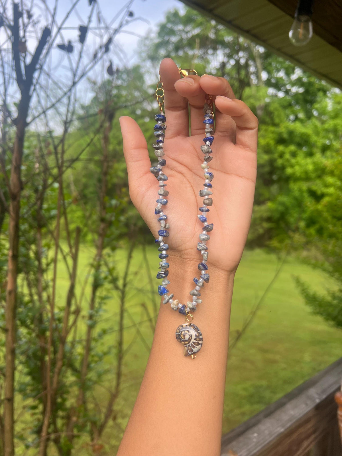 Sea waves shell necklace | beaded necklace | beaded choker | crystal necklace | beaded crystal | gift ideas for beach lover | beachy jewelry