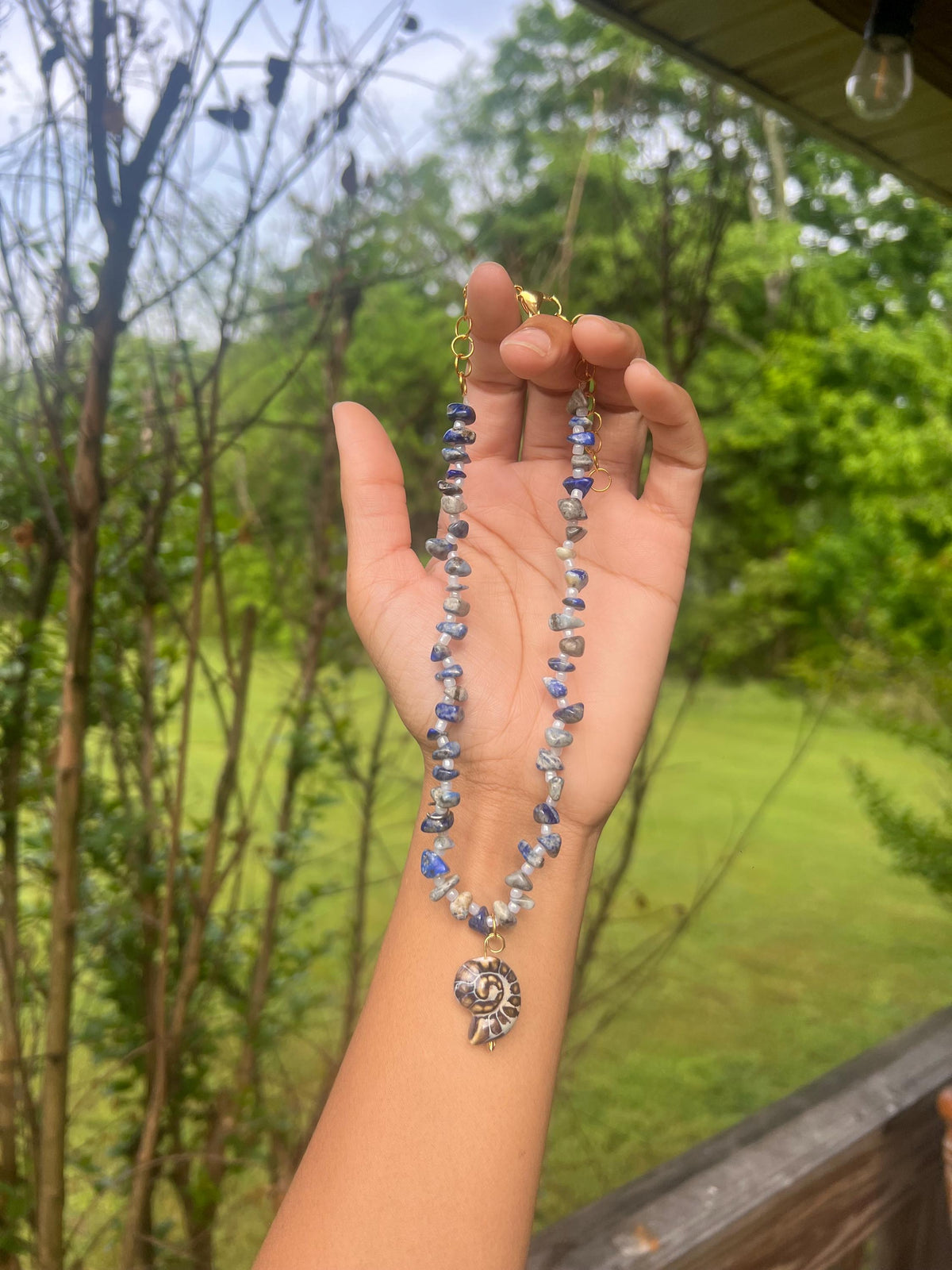 Sea waves shell necklace | beaded necklace | beaded choker | crystal necklace | beaded crystal | gift ideas for beach lover | beachy jewelry