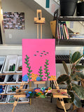 Bubblegum reef original painting | original art | original artwork | colorful | Simone’s Little Shoppe| wall decor | fish painting |