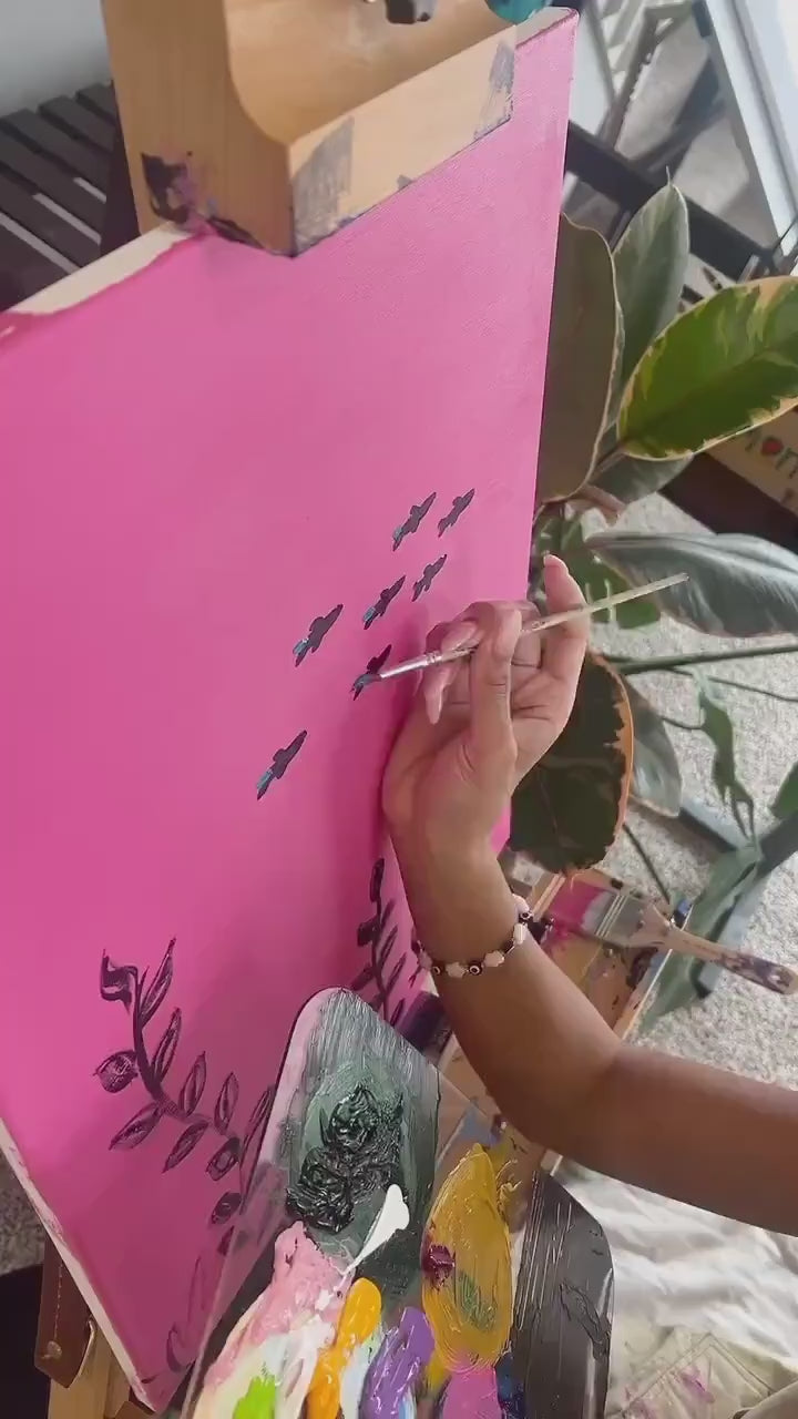 Bubblegum reef original painting | original art | original artwork | colorful | Simone’s Little Shoppe| wall decor | fish painting |